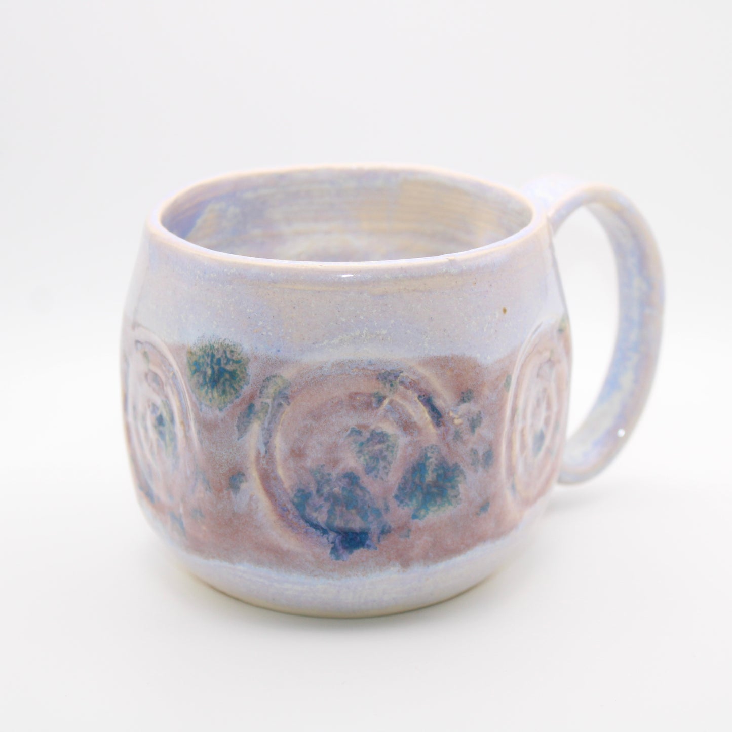 Striped Blue and Purple Stamped Mug