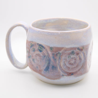 Striped Blue and Purple Stamped Mug