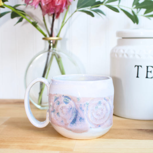 Striped Blue and Purple Stamped Mug