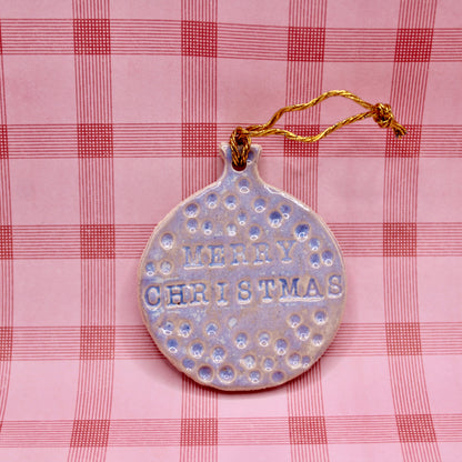 Round Merry Christmas Ornament