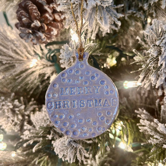 Round Merry Christmas Ornament