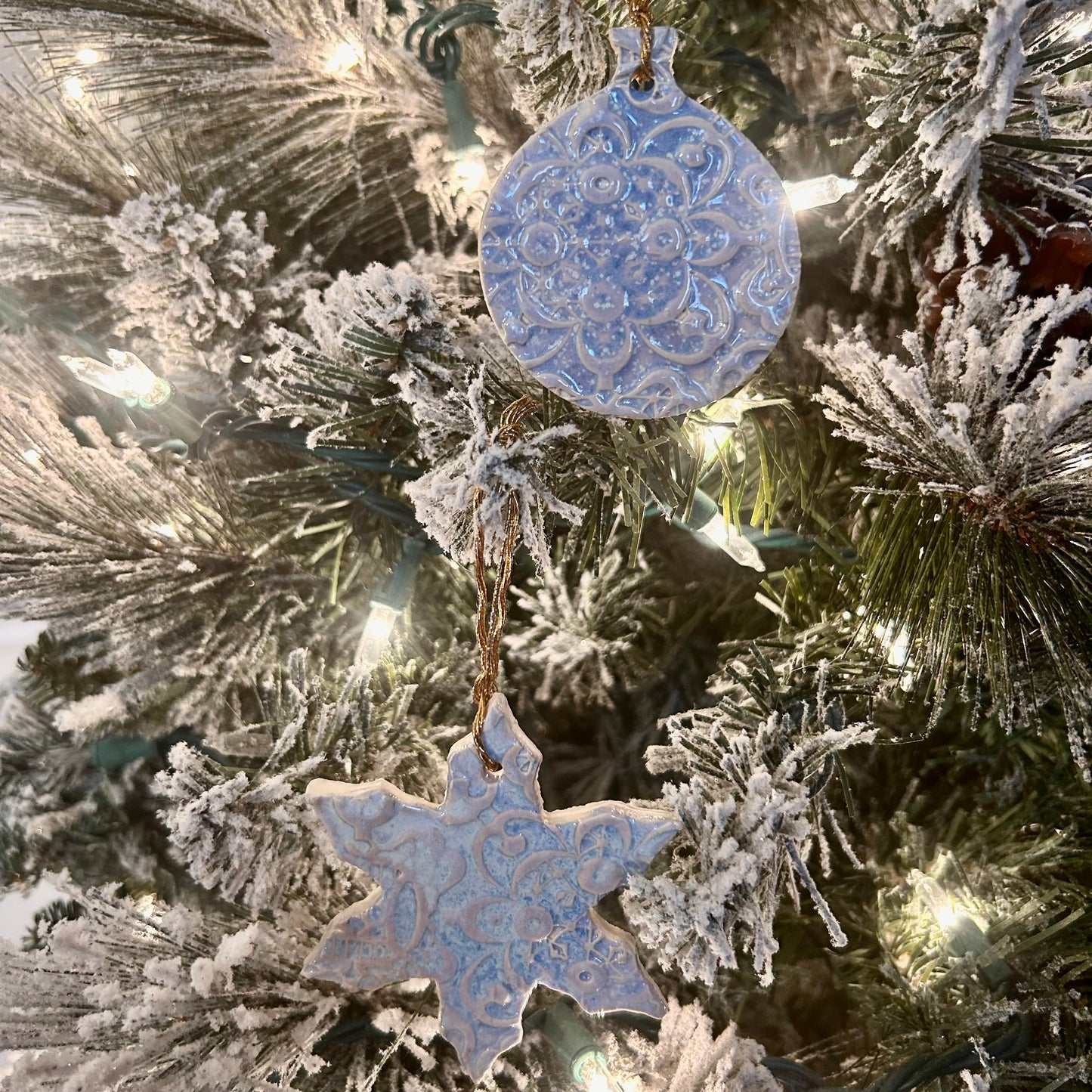 Blue and Purple Lace Ornament