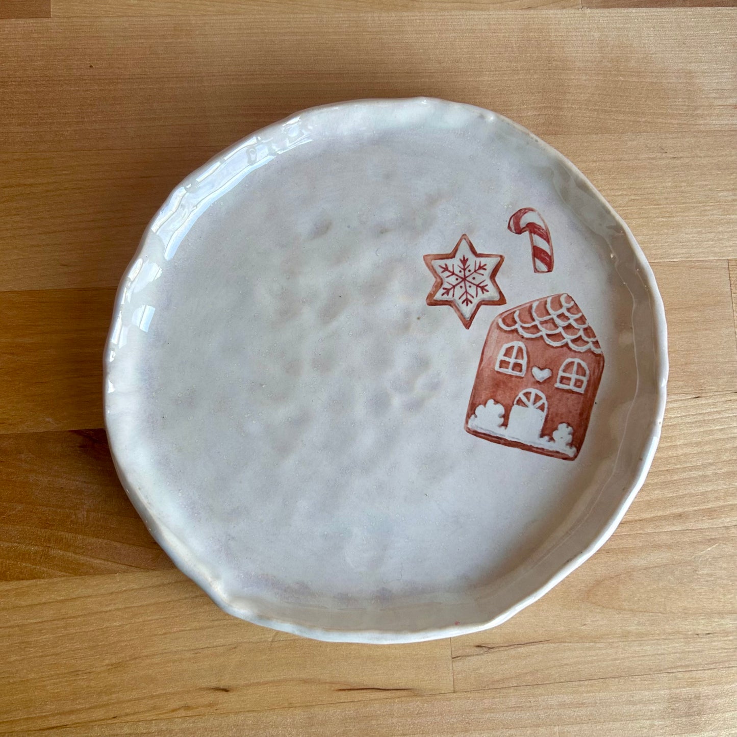 Christmas Cookie Plates, White