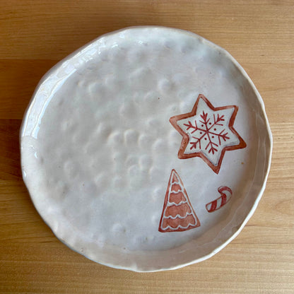 Christmas Cookie Plates, White