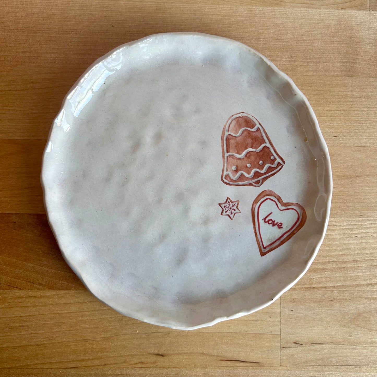 Christmas Cookie Plates, White